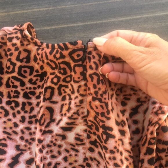 NWT! Anthropologie (RanniGill) Leopard print dress with cut outs in size xs. - Picture 12 of 15